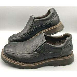 CRB Canyon River Blues Black Leather Slip On Men's Shoe Size 9.5D Italy